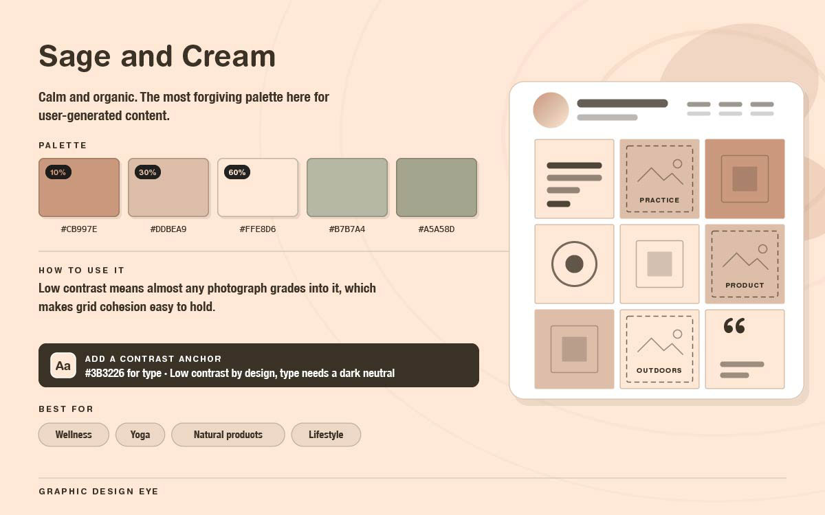 minimalist Instagram color palette for a clean social media feed