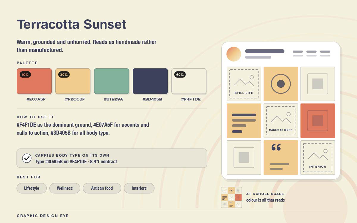 creative Instagram color palettes for an eye-catching social media feed