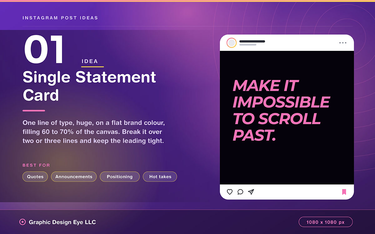 creative Instagram post design ideas