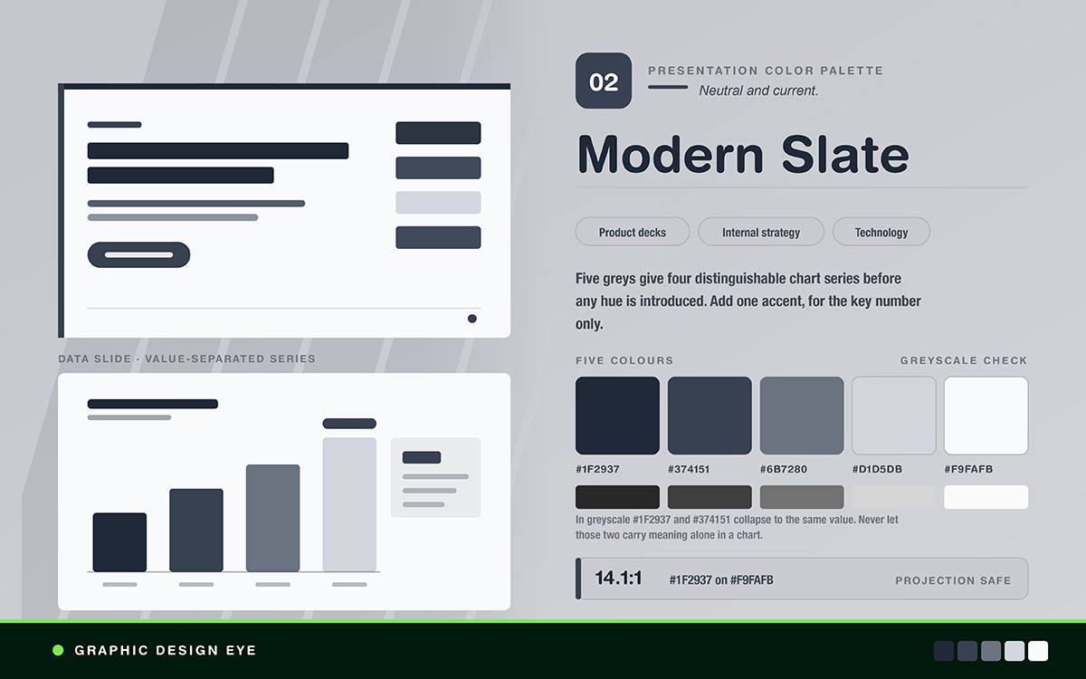 modern black and gold presentation color palette