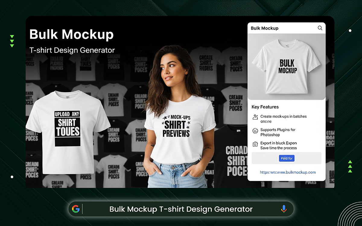 Bulk Mockup ai t-shirt design generator