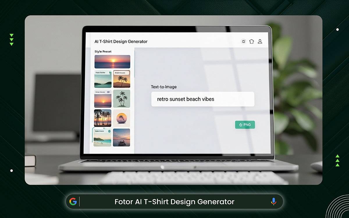 Fotor AI t-shirt design generator tool