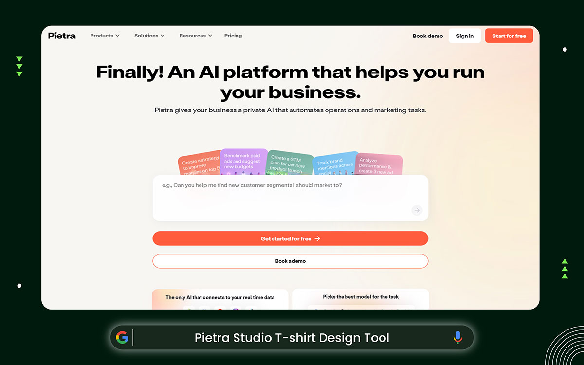 Pietra Studio AI t-shirt design tool