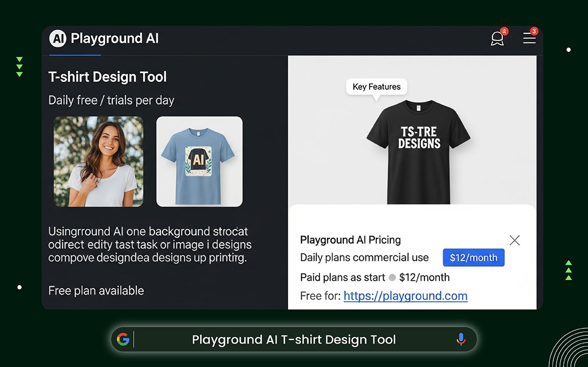 Playground AI t-shirt design tool