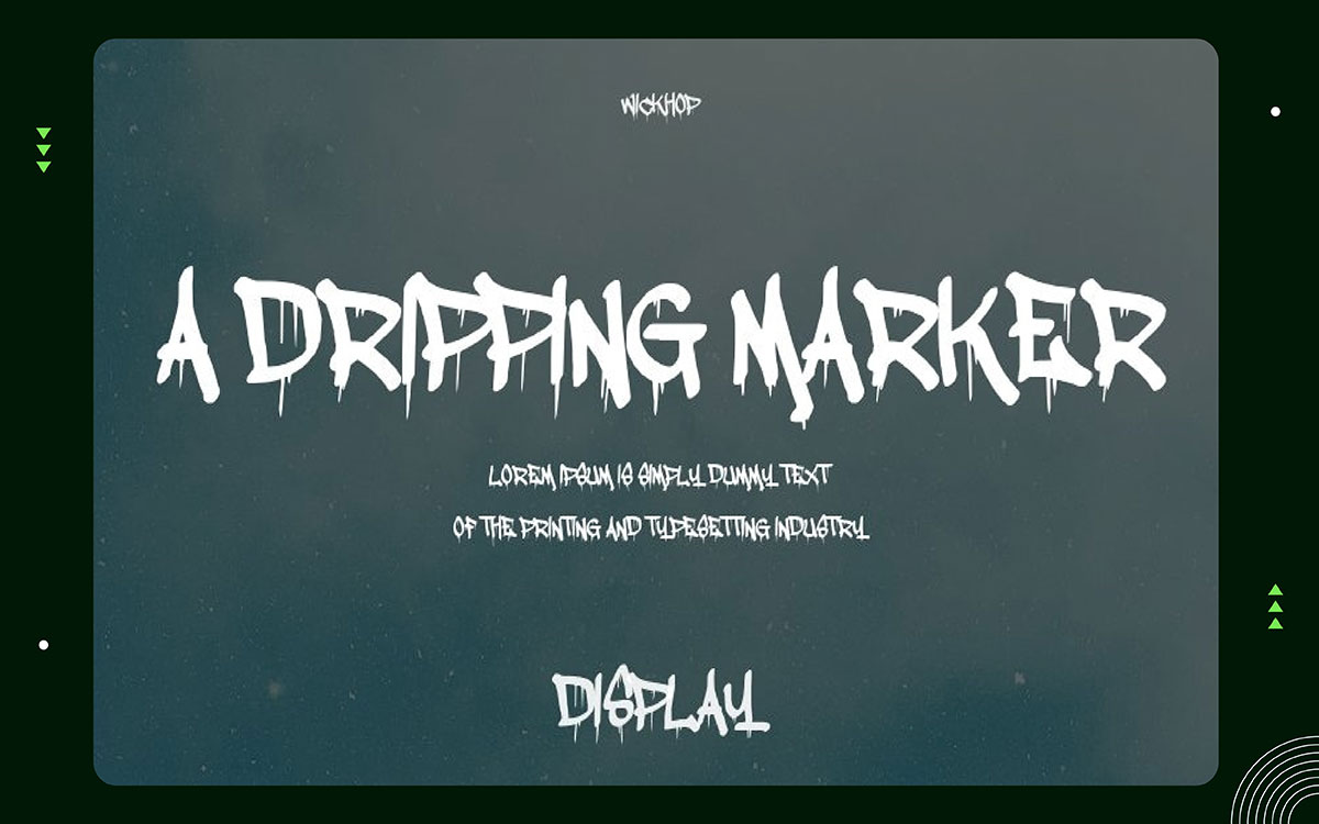 A Dripping Marker halloween font