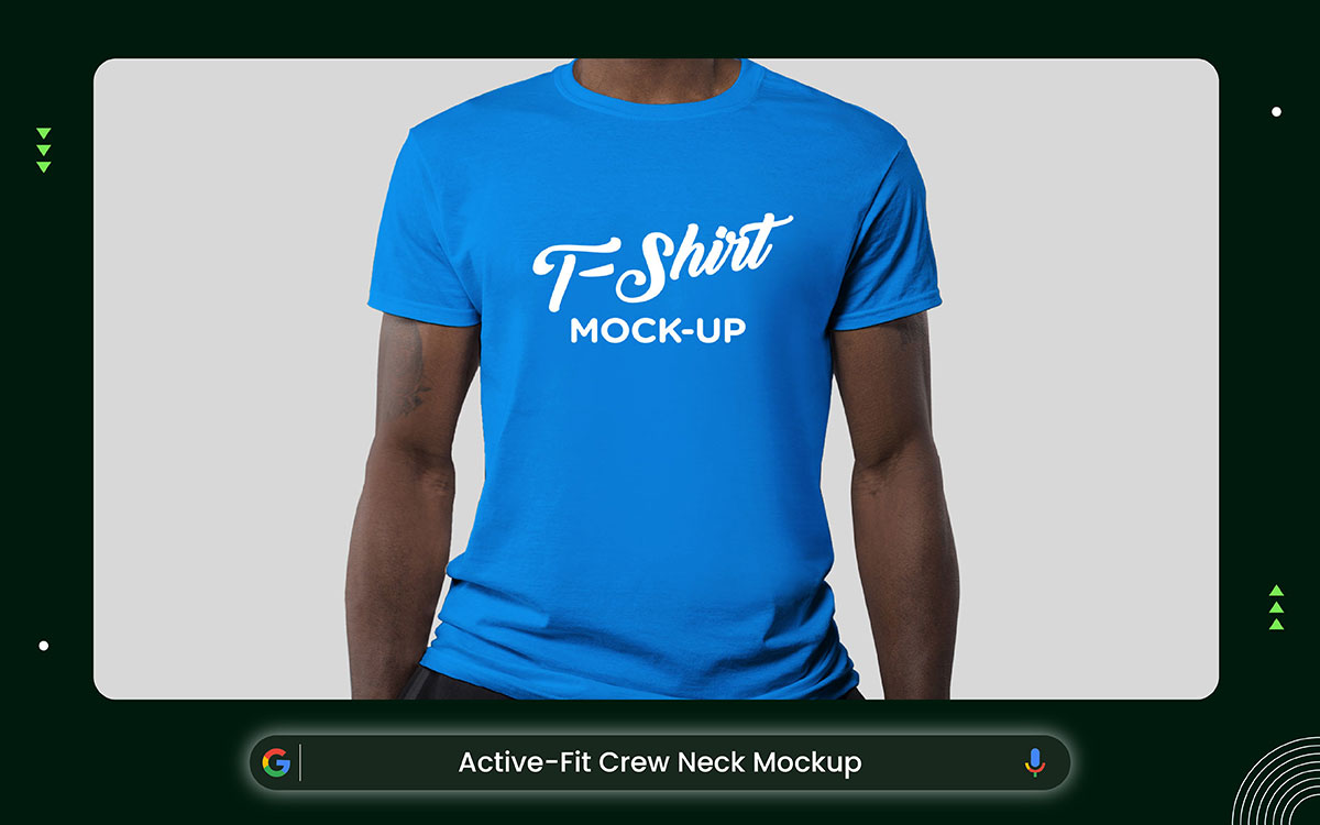 active-fit crew neck mockup template