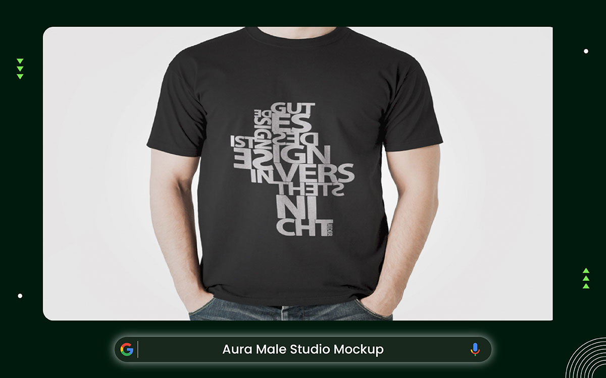 aura male studio mockup