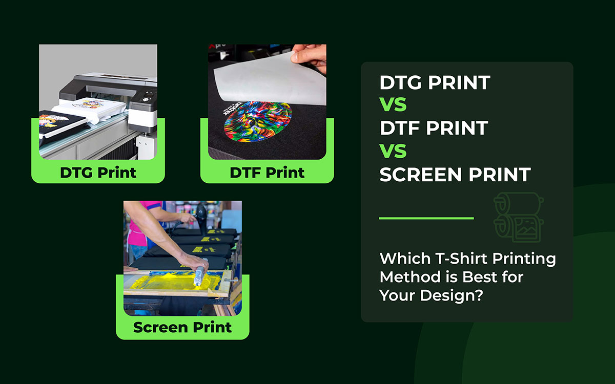 dtg vs dtf vs screen printing