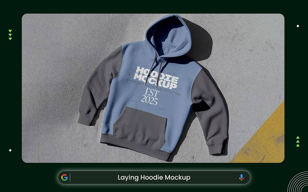 laying hoodie mockup