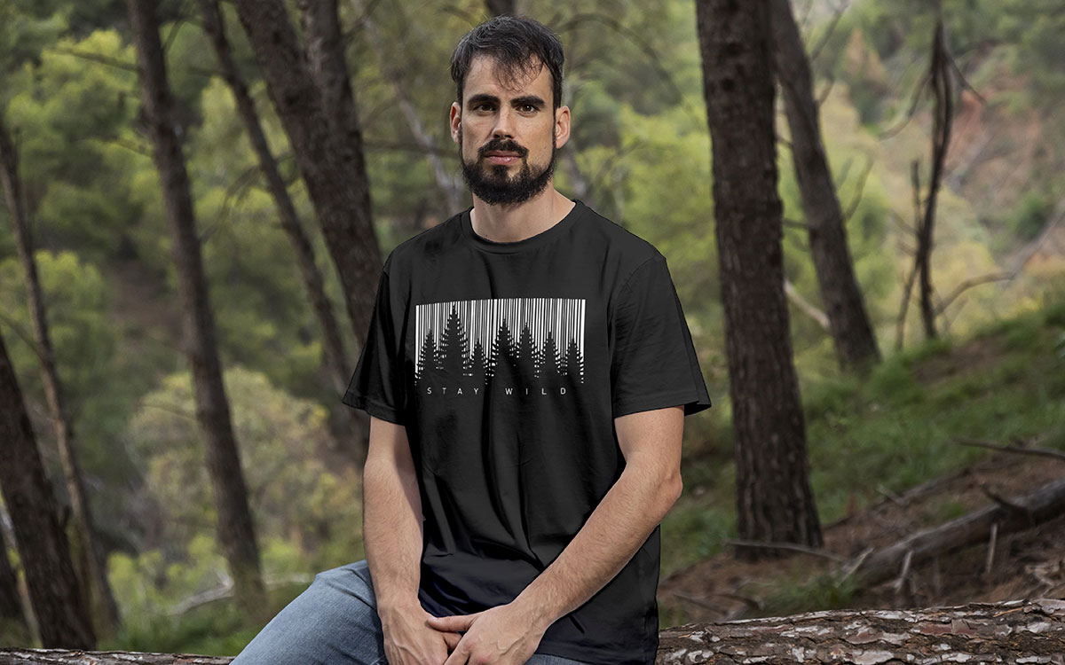 men minimalist t-shirt design idea