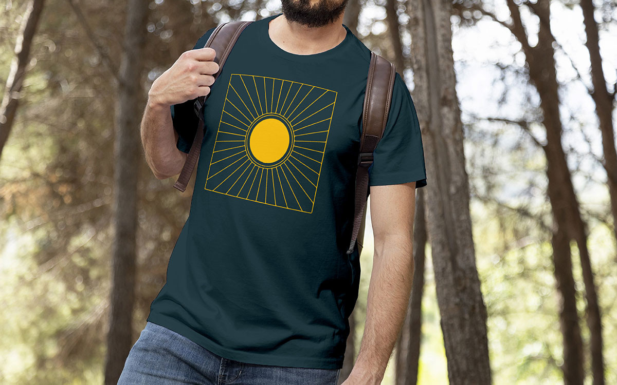 minimalist abstract art t-shirt design idea