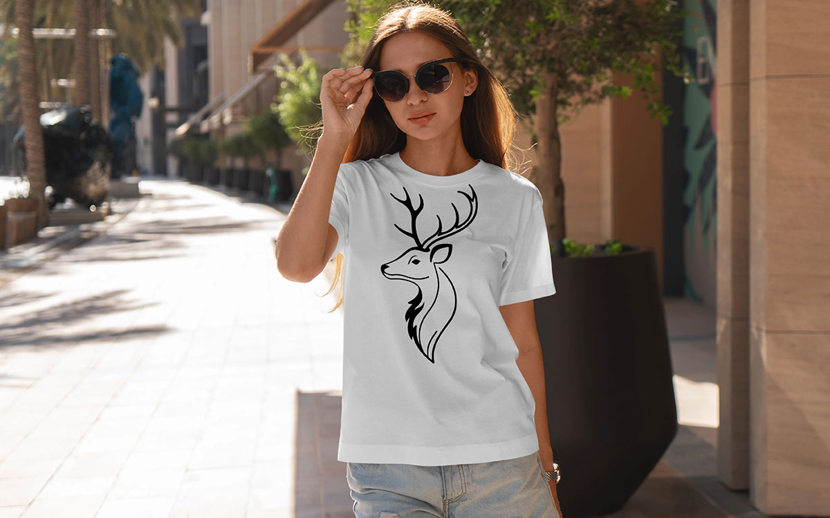 minimalist animal print t-shirt design idea