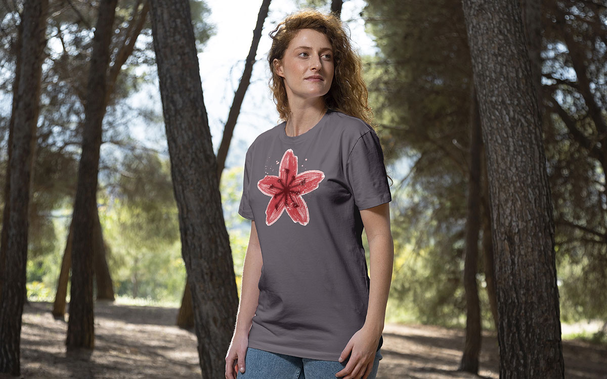 minimalist hand-drawn t-shirt design idea