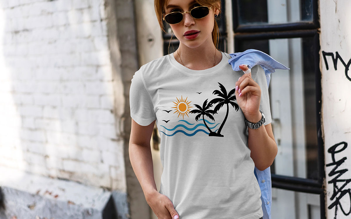 minimalist seasonal themed t-shirt design idea