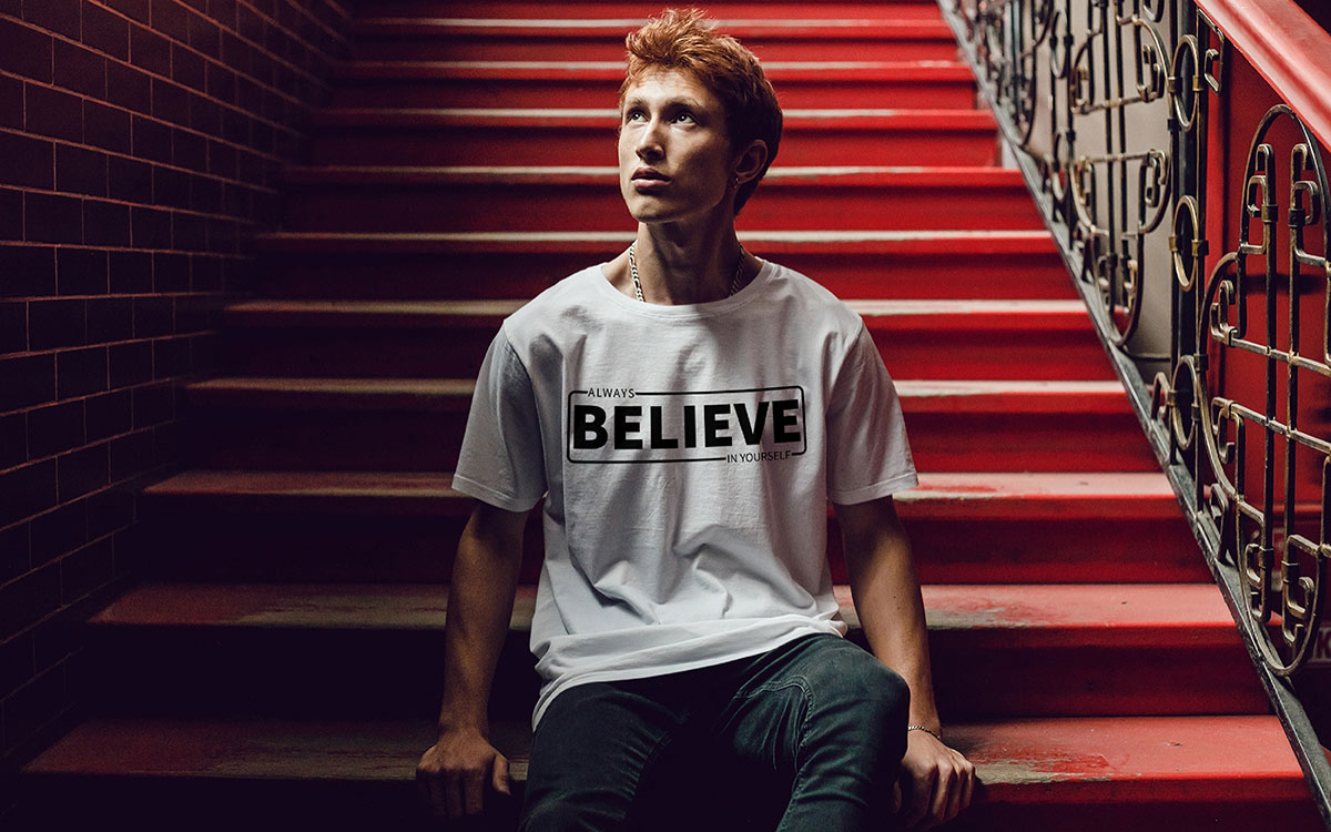 minimalist typography pairing t-shirt design idea