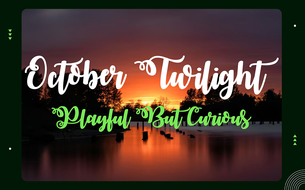 October Twilight halloween font