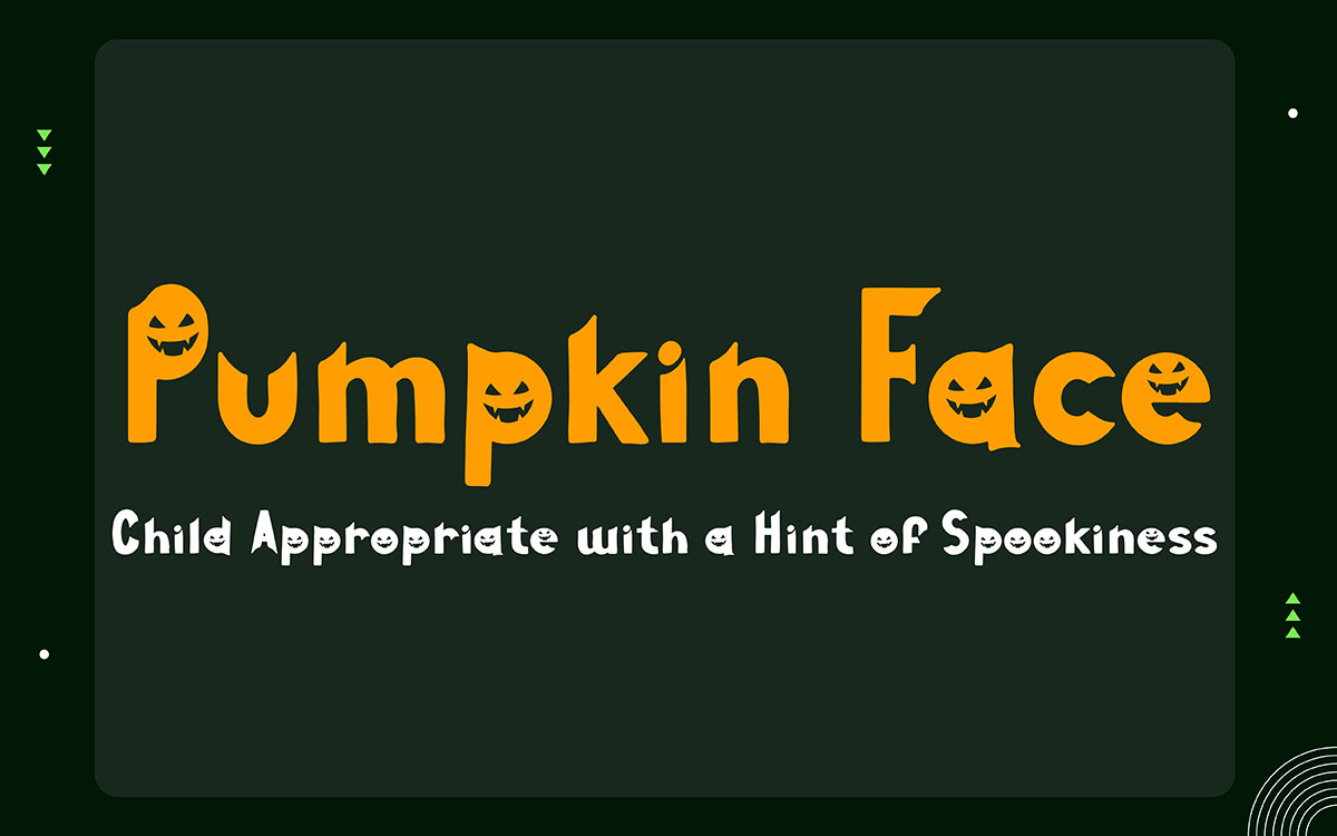Pumpkin Face halloween font