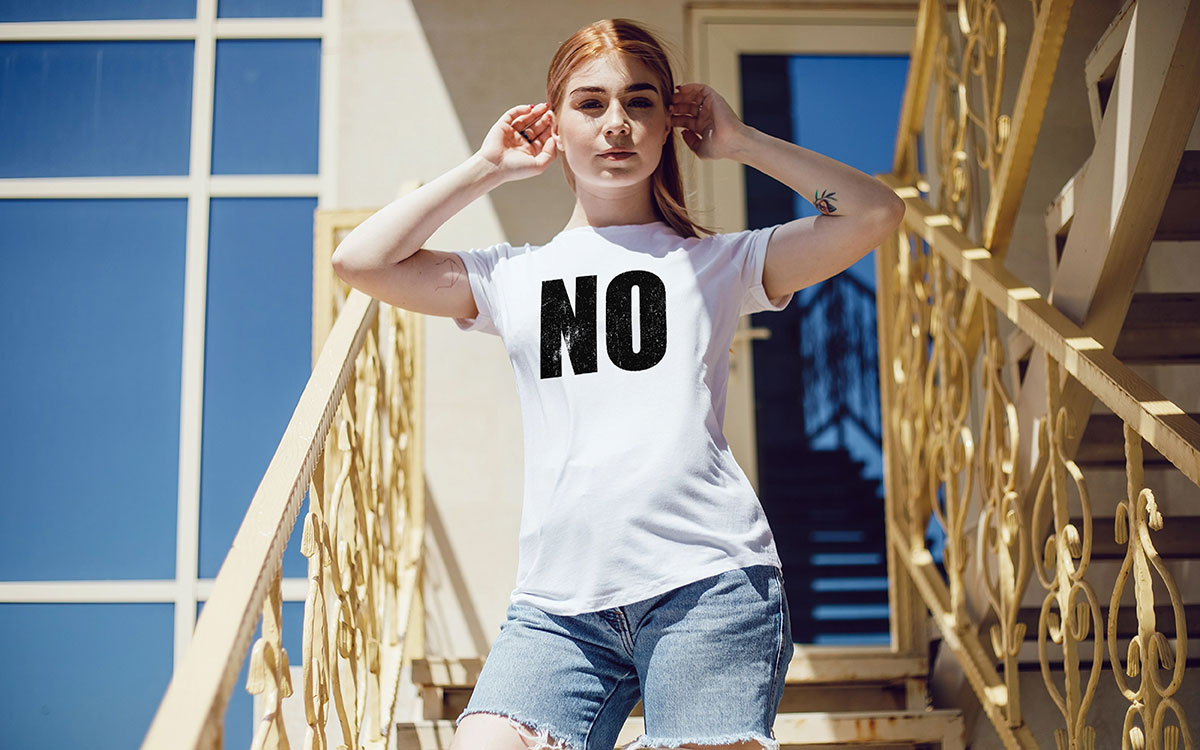 single word minimalist t-shirt design idea