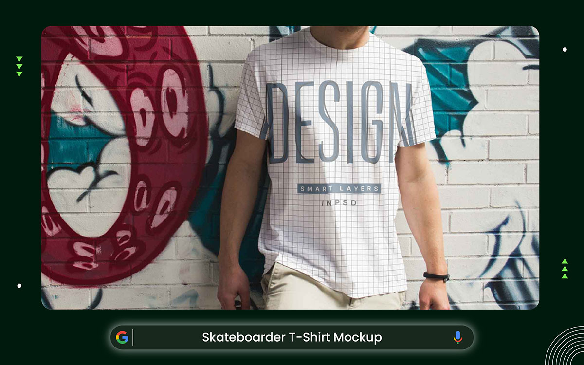 skateboarder t-shirt mockup template