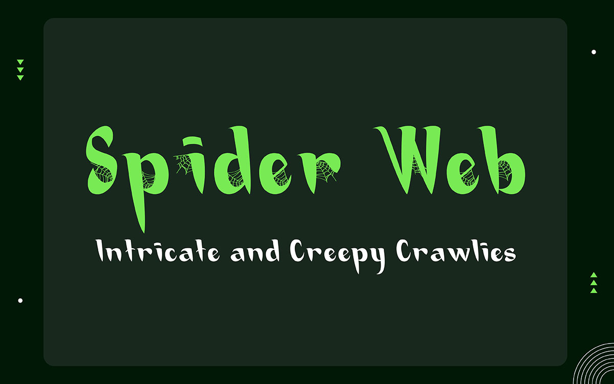 Spider Web halloween font