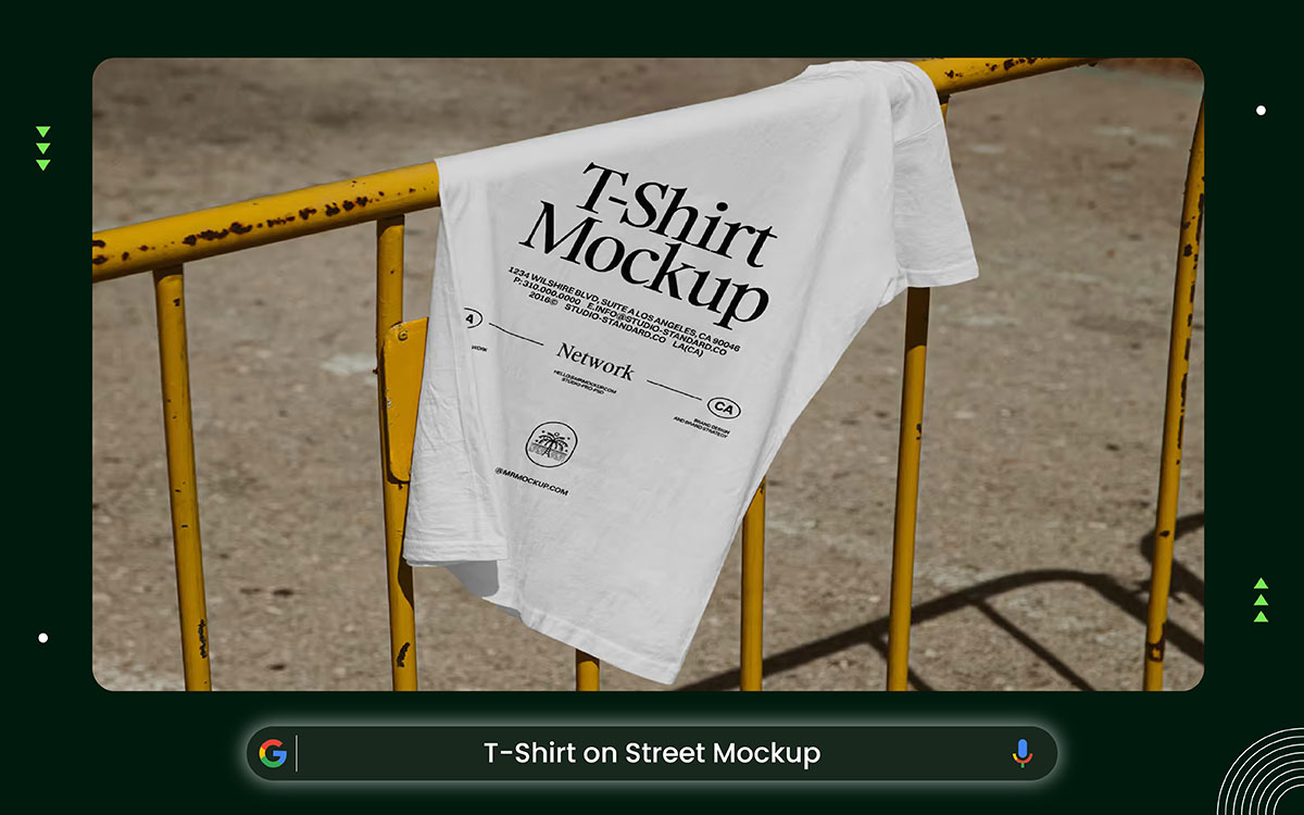 t-shirt on street mockup
