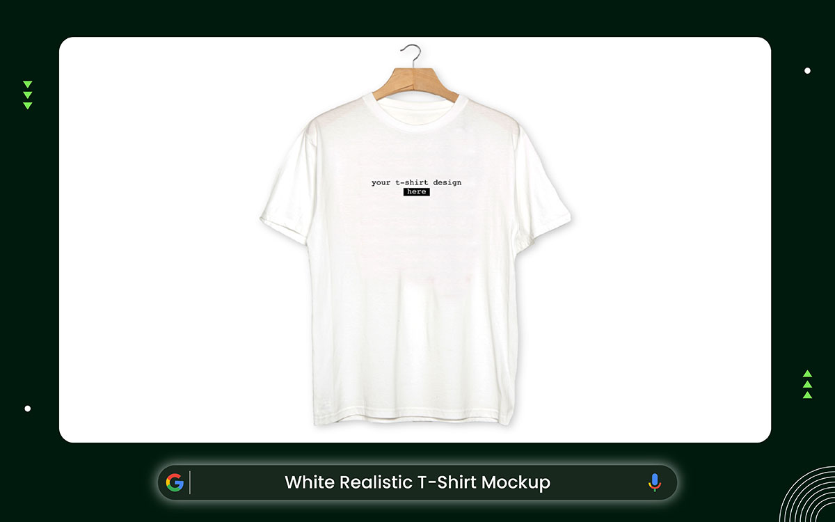 white realistic t-shirt mockup