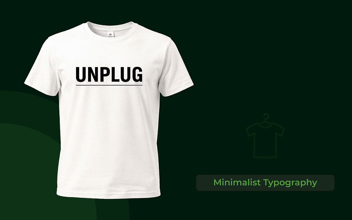 minimalist typography t-shirt design idea for your inspiration