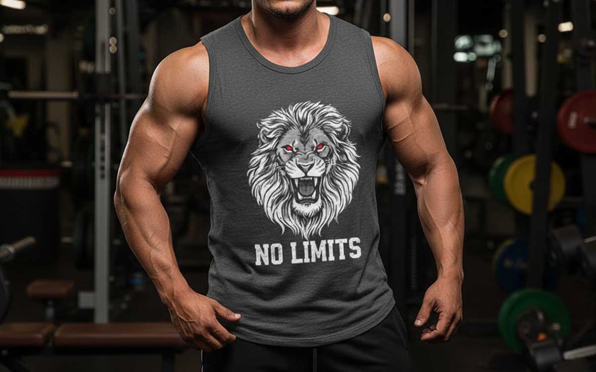 muscle shirt design for printing for your business