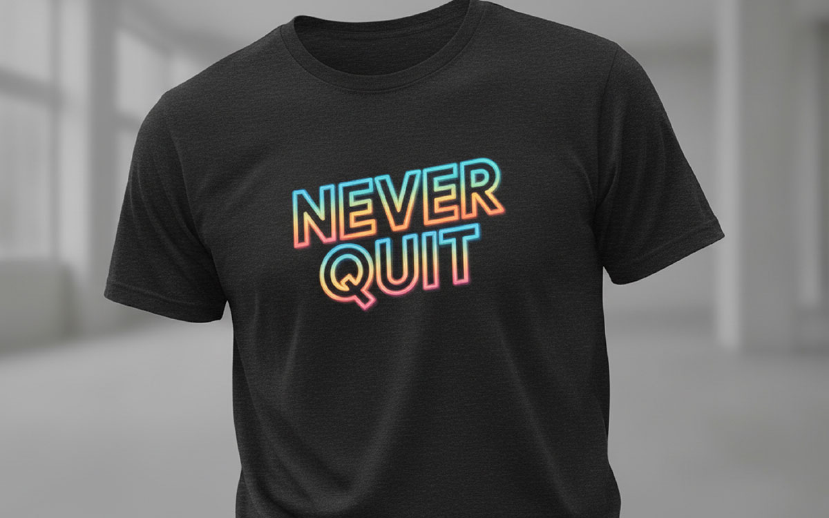 neon & glow typography t-shirt design idea for your inspiration