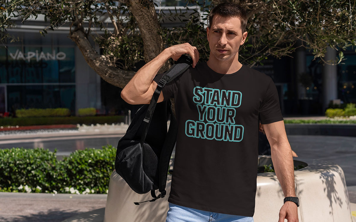 outline typography t-shirt design idea for your business