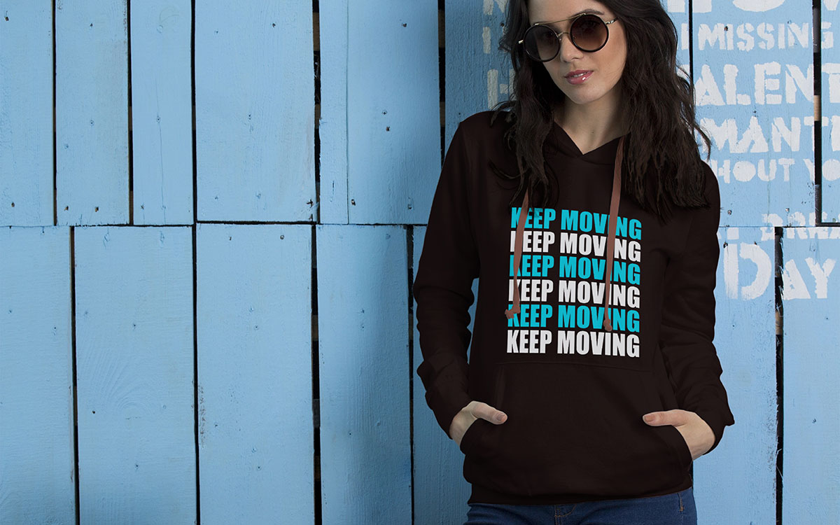 modern repeating text typography t-shirt design idea for your inspiration