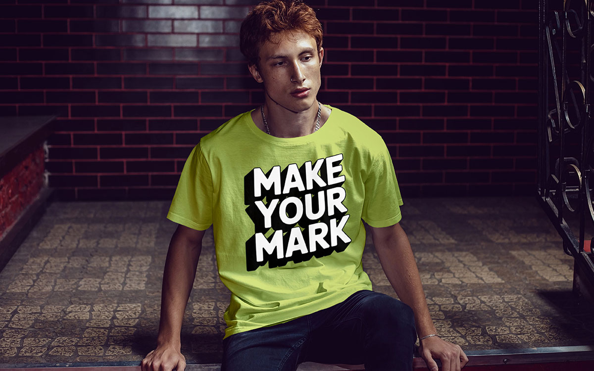 modern double-layer typography t-shirt design idea for your business