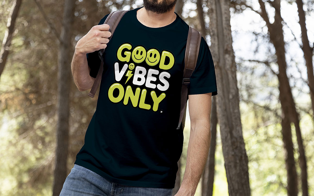 icons and emojis typography t-shirt design idea for your business