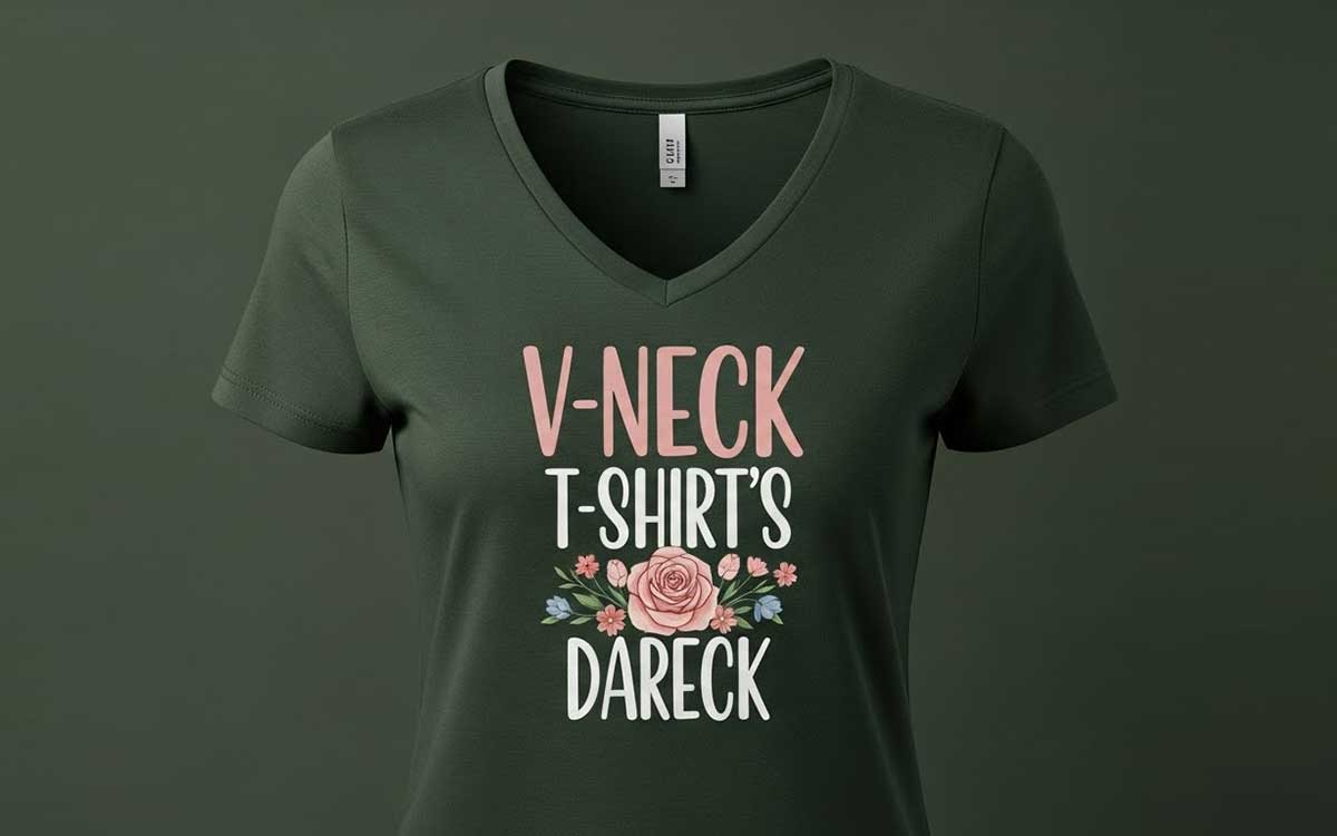 v-neck t-shirt design for printing for your business