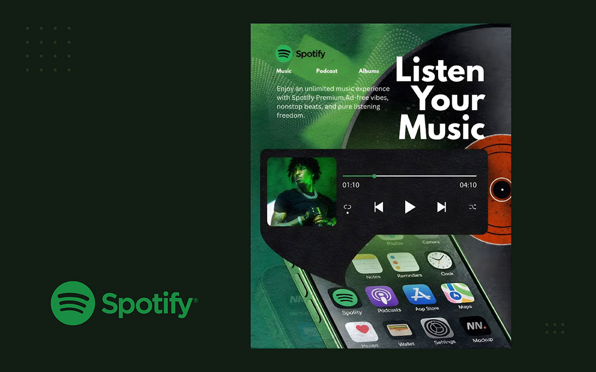 Spotify social media marketing example showcasing personalized playlists and music-driven campaigns