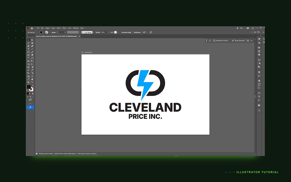 Designer using the Pen Tool to create precise logo shapes in Illustrator
