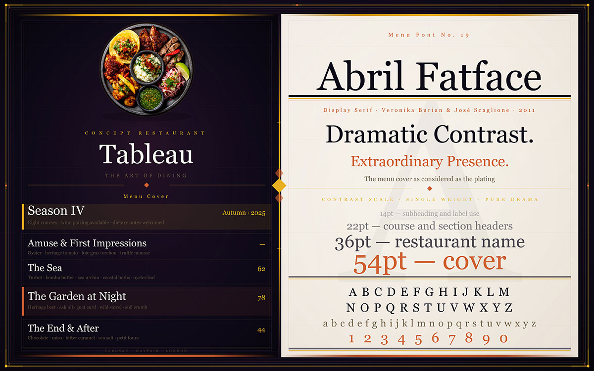 typography for food businesses