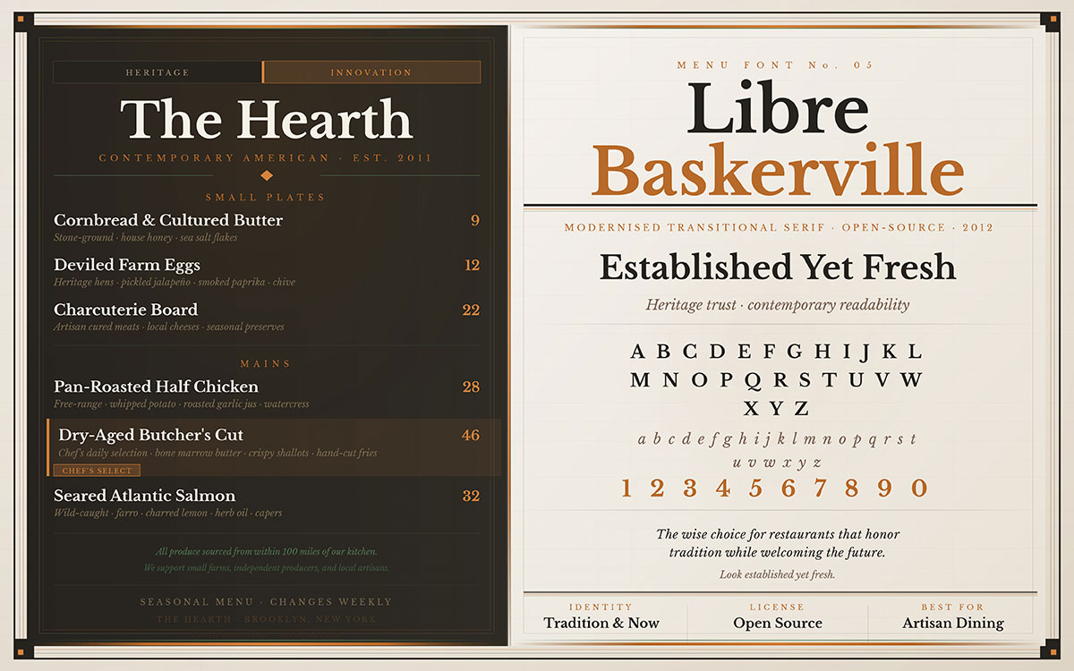 food menu design