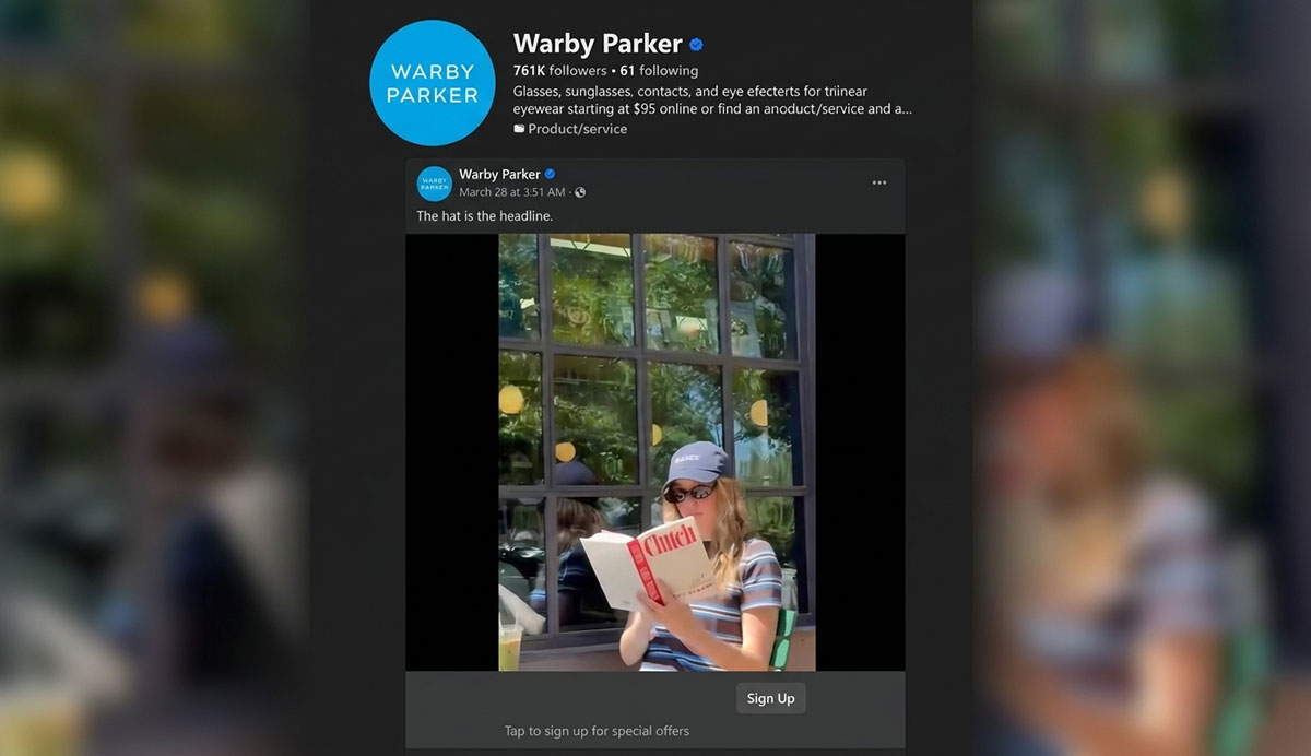 facebook advertising example for inspiration