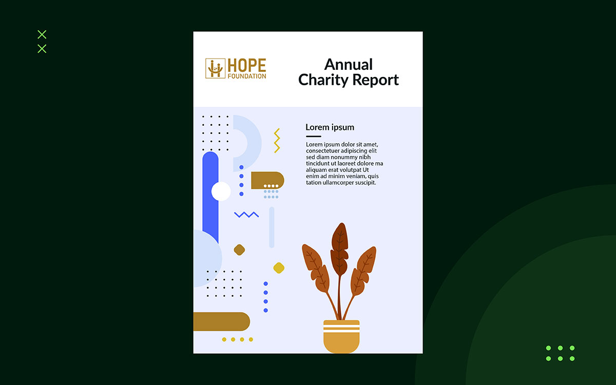 how to design a charity annual report