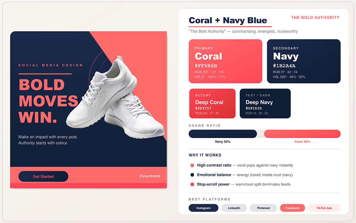social media post color combinations