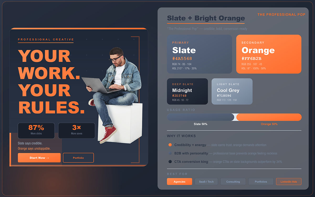 monochromatic color palette for social media