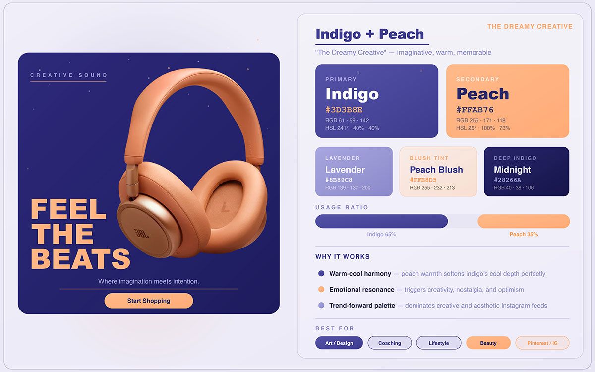content branding color combinations for social media