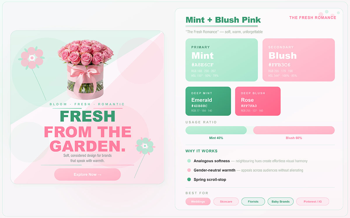 professional color palette for social media