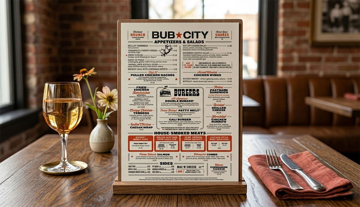 bold typography menu design trend