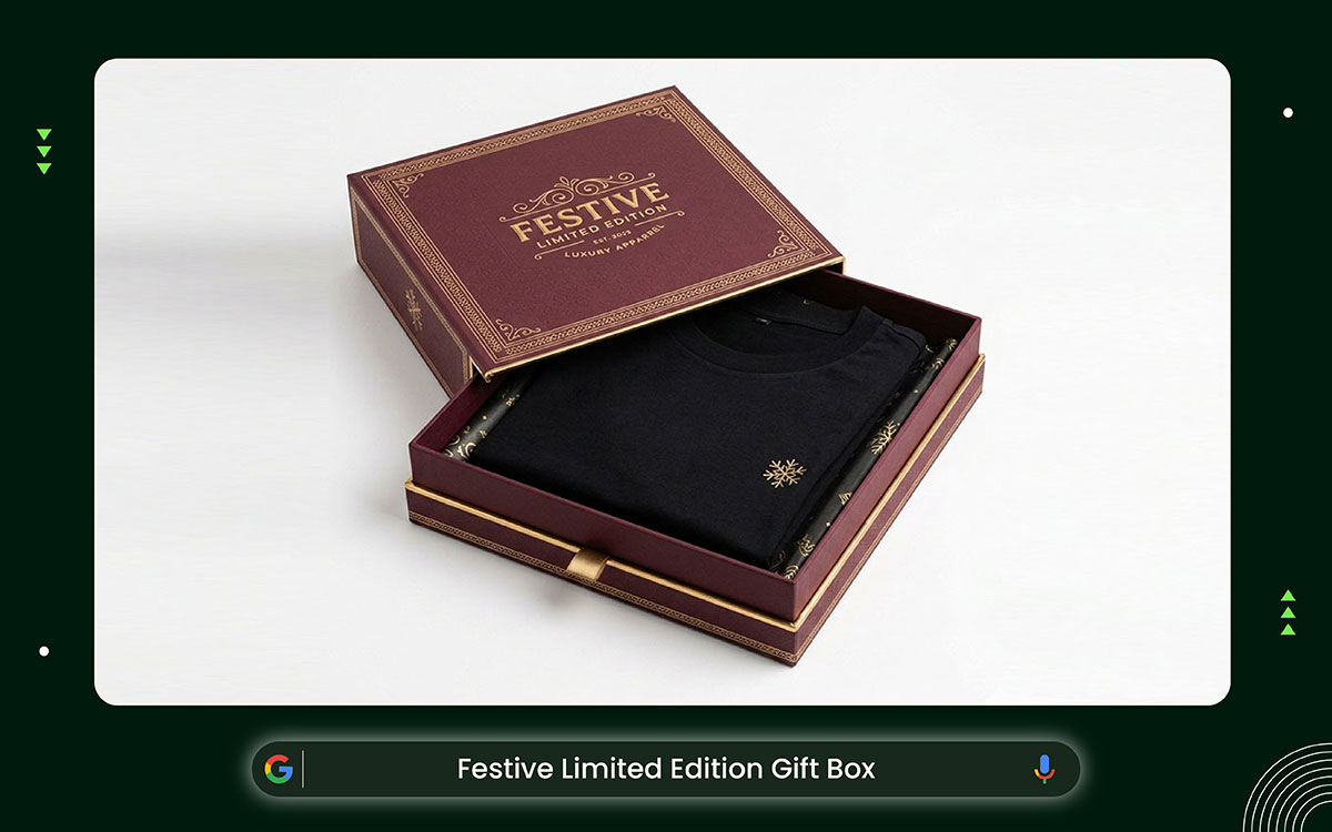 festive t-shirt packaging design idea