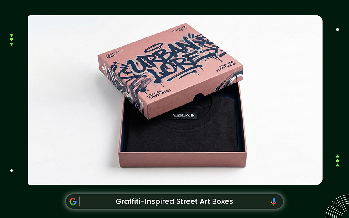 graffiti inspired t-shirt packaging design idea