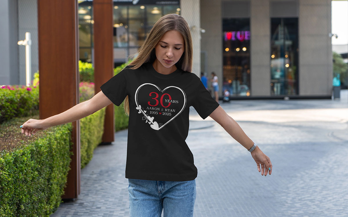 personalized name valentine t-shirt design idea