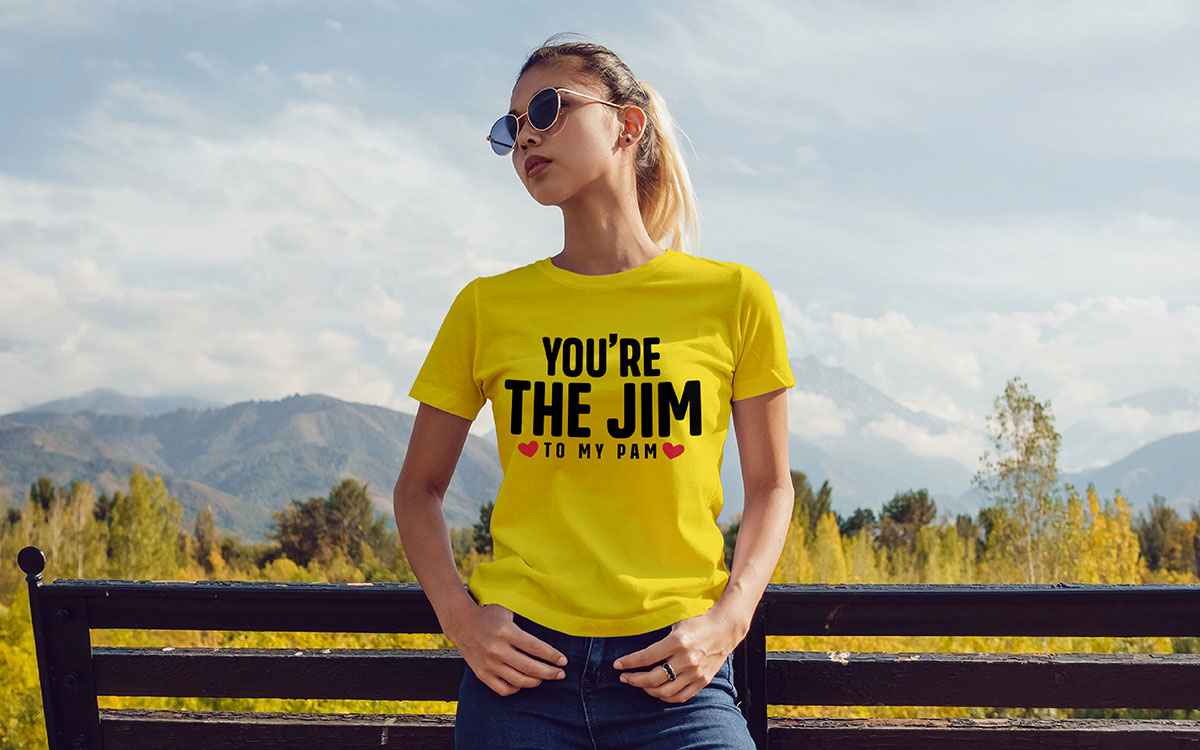 pop culture-inspired valentine t-shirt design idea