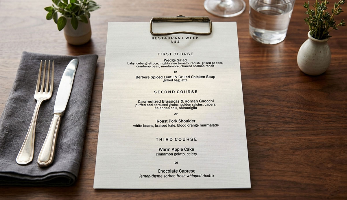 sustainability first menu design trend